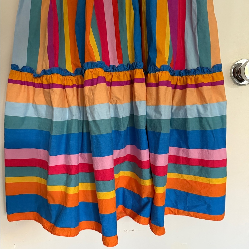 Like New ✨ Farm Rio Striped Scarf Maxi Dress - Picture 7 of 9